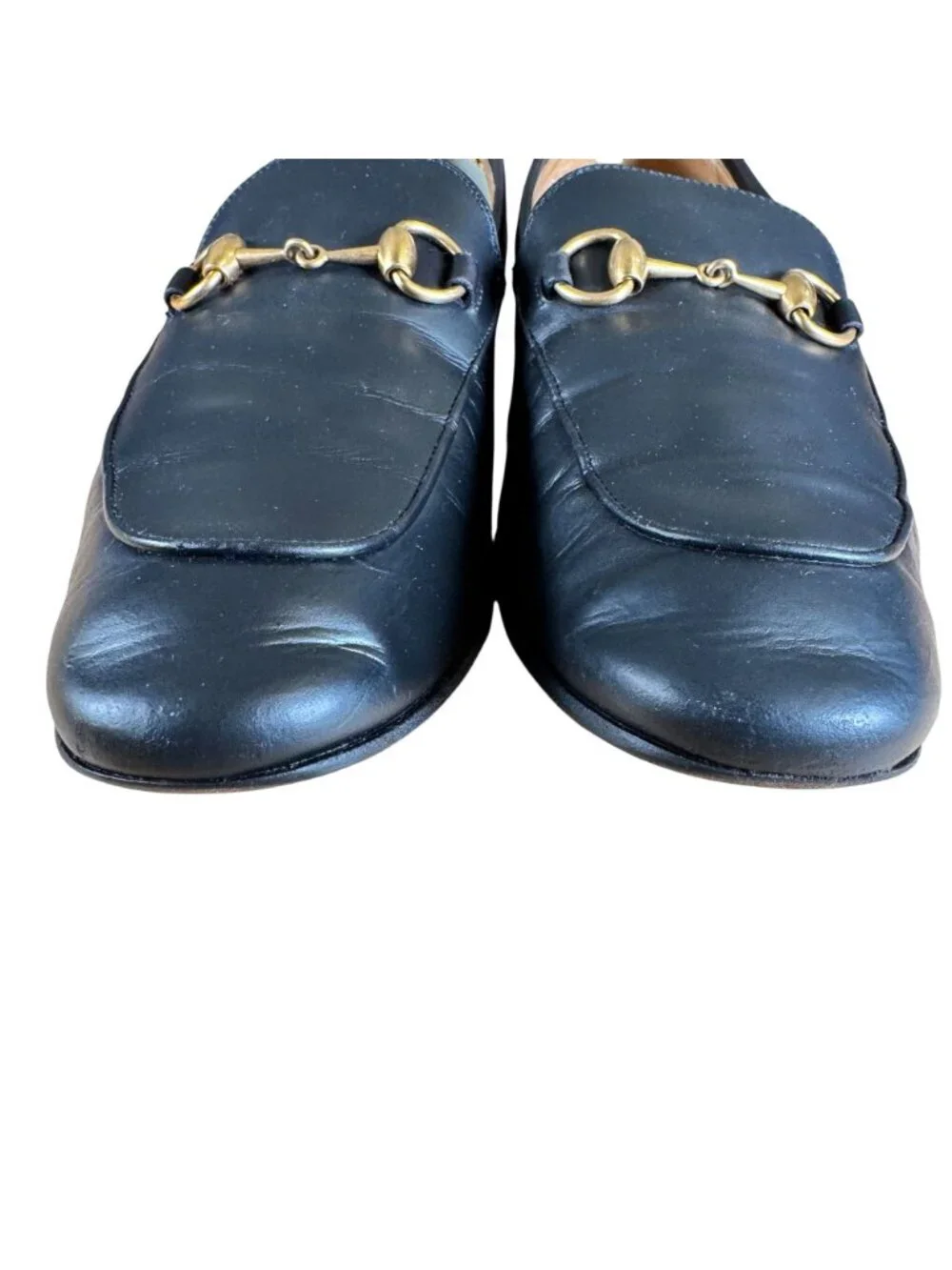 Gucci Men's Black Slip On Leather Horsebit Loafer Moccasin Size EU 8.5 US 9